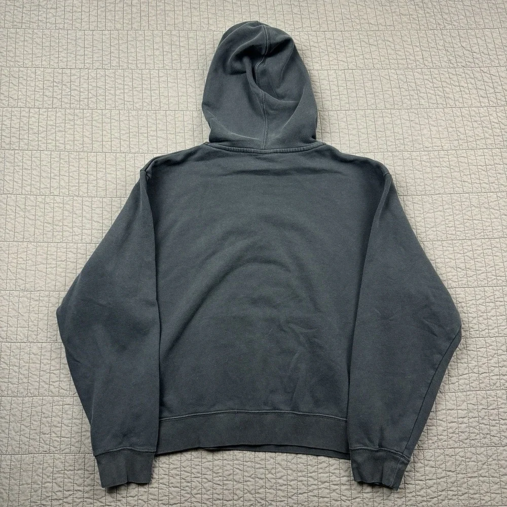 Nike Varsity Knit‎ Logo Pullover Hoodie Sweatshirt Women Medium Black Cropped